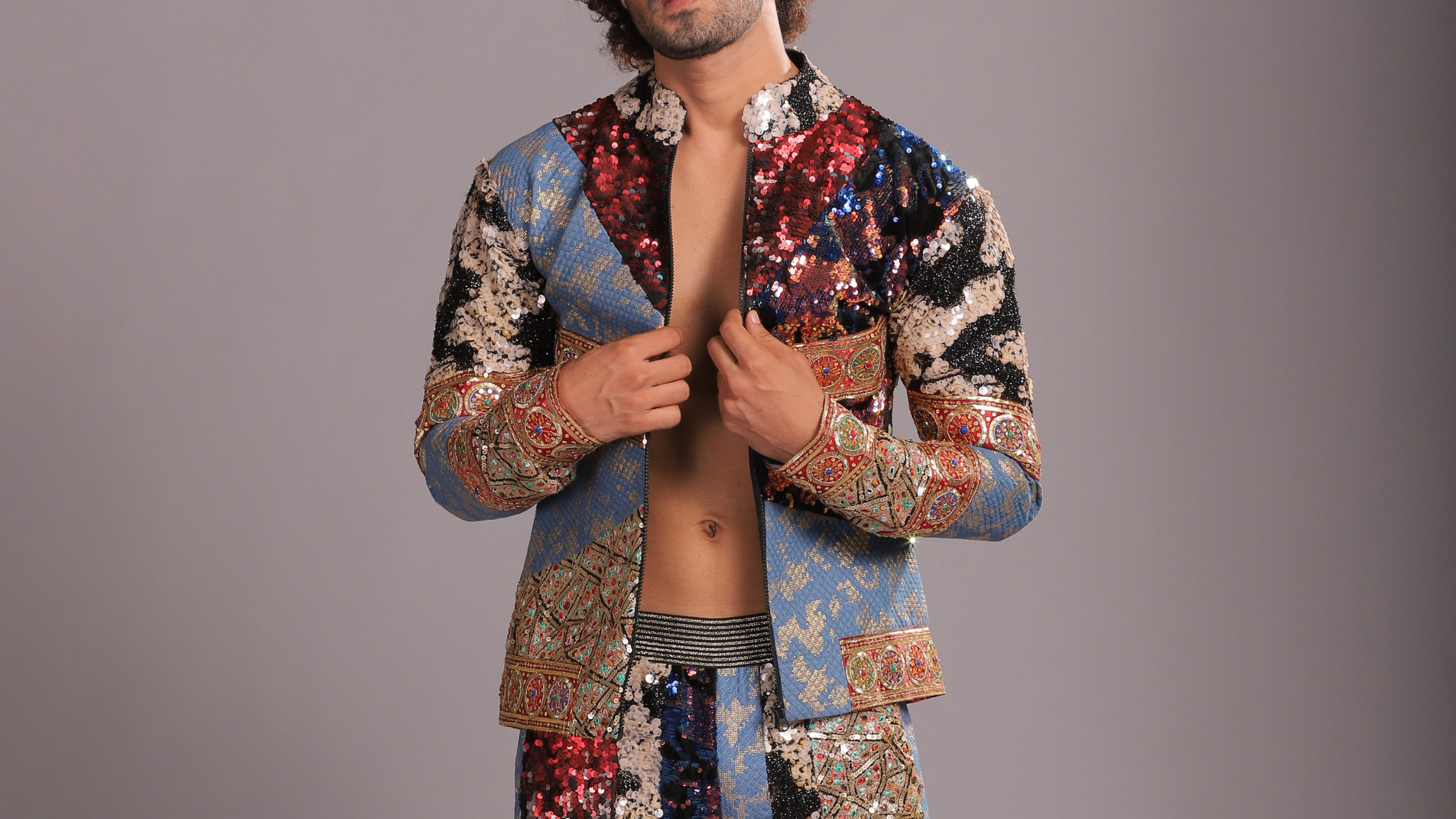 Veste Paillette Homme