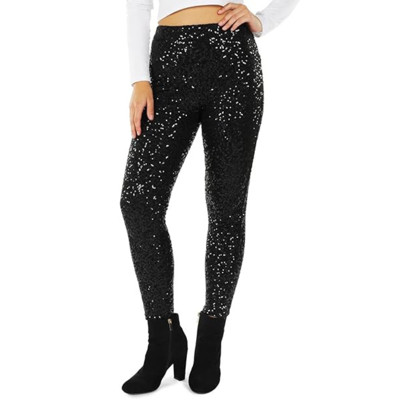 Legging Paillete Noir