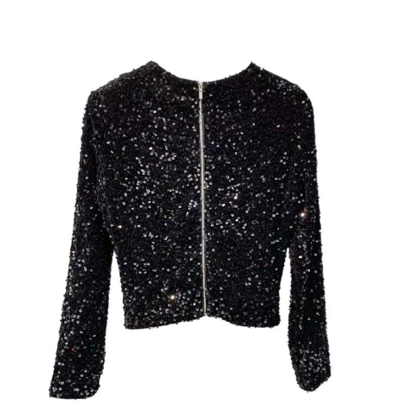 Pull noir pailleté femme hotsell