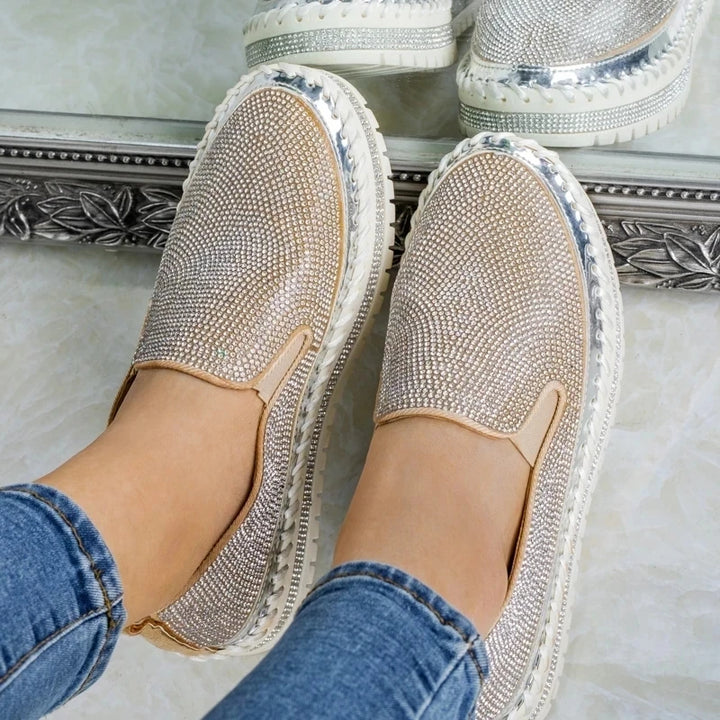 Basket Paillette Mocassin Femme