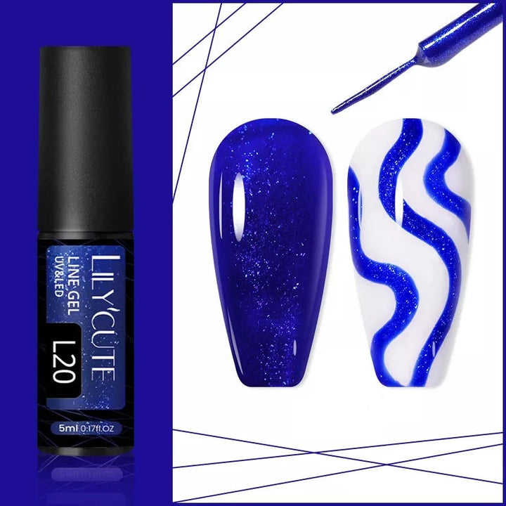 Gel Pailleté Ongles bleu outremer