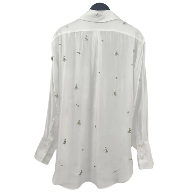 Chemise Strass Blanche