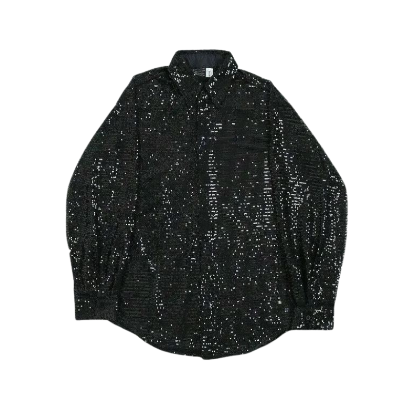 Chemise Paillette Homme noir