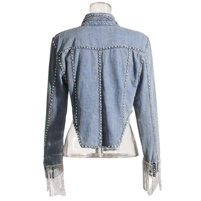 Chemise Jean Strass Femme