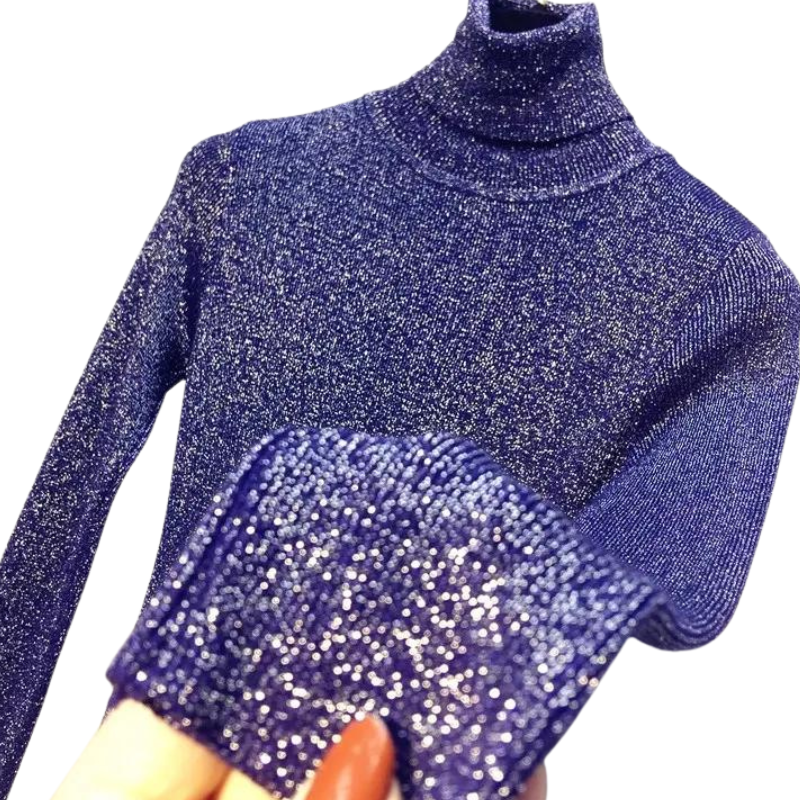 Pull Col Roulé Pailleté - Main Image