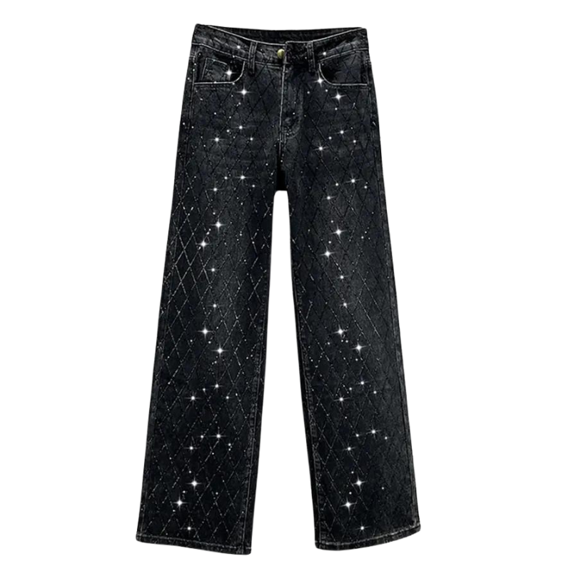 Jean Strass Quadrille Noir Coupe Large