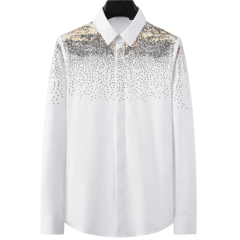 Chemise Demi Paillette Homme blanche