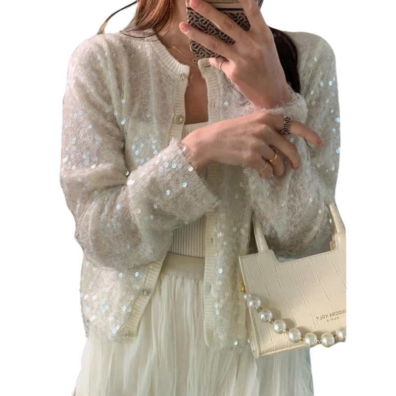 Gilet paillette or femme sale