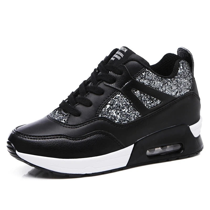 Basket Paillette Pour Femme noire