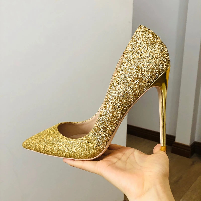 Escarpin Doré Paillette