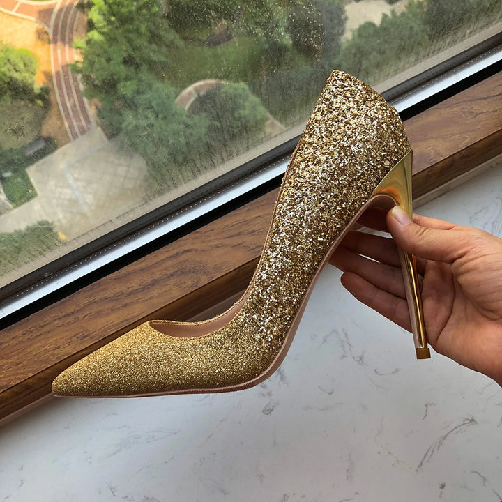 Escarpin Doré Paillette
