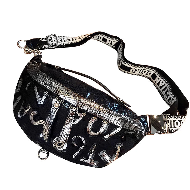 Banane à Paillettes Sirène Réglable Pour Filles - Bandoulière Ajustable, Pour Sport, Voyage Et Look Décontracté