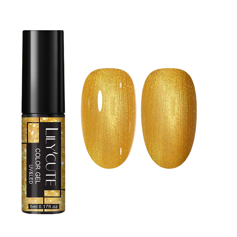 Gel Pailleté Ongles or