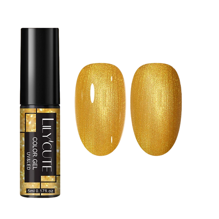 Gel Pailleté Ongles or