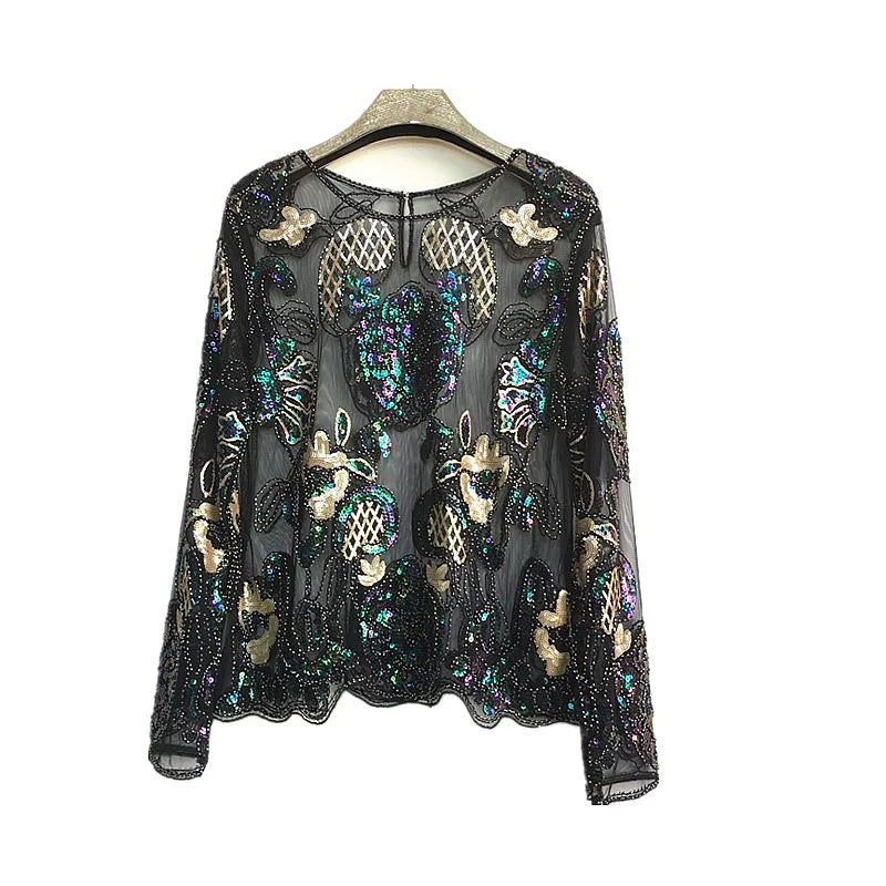 Blouse Paillette Transparente