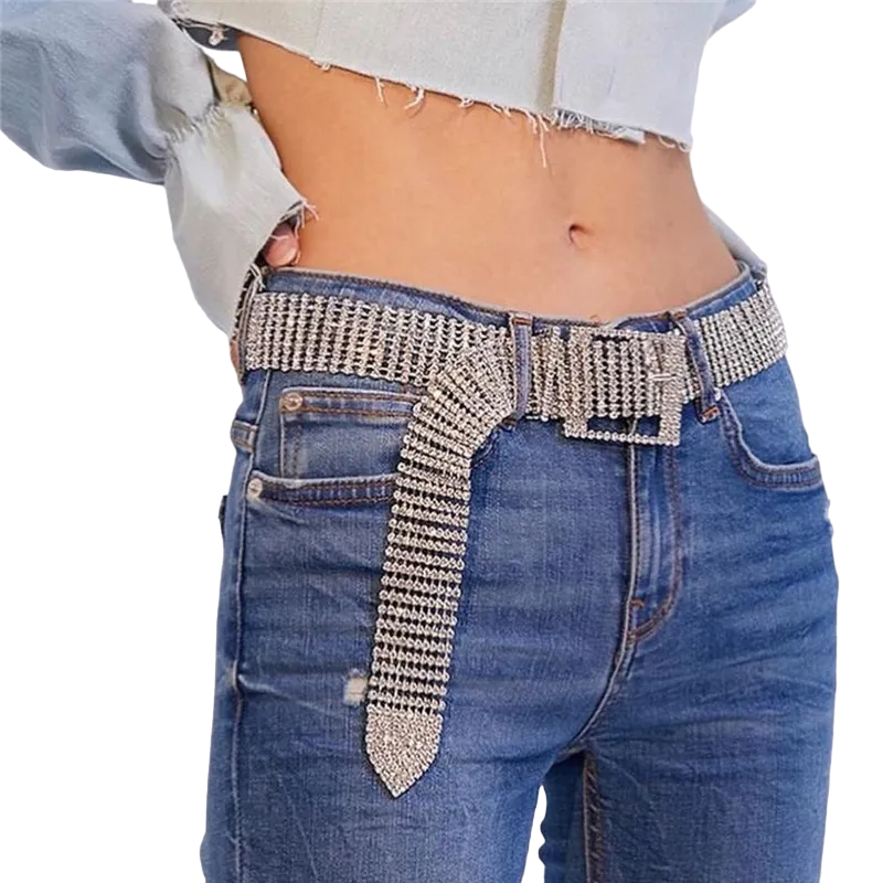 CEINTURE STRASS PAILLETTES - Look Brillant Mouillé - Cuir - Neuf Avec étiquettes