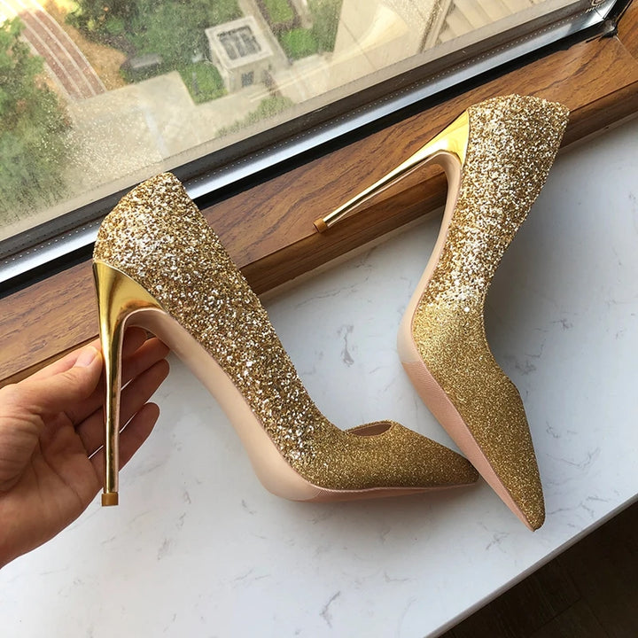 Escarpin Doré Paillette