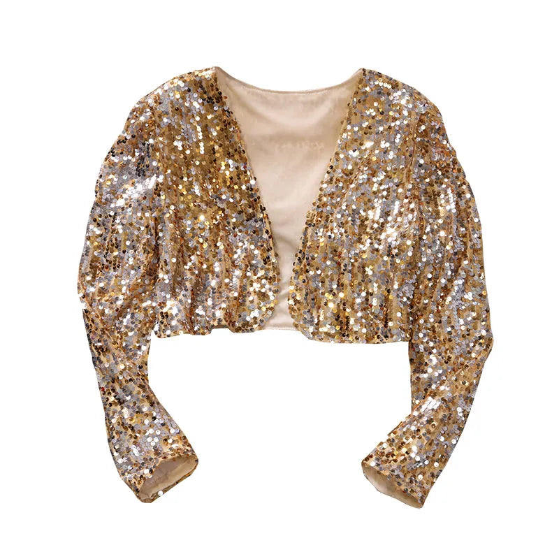 Veste Paillette Femme Court
