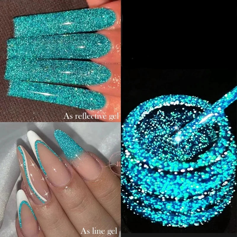 Gel Pailleté Ongles azur