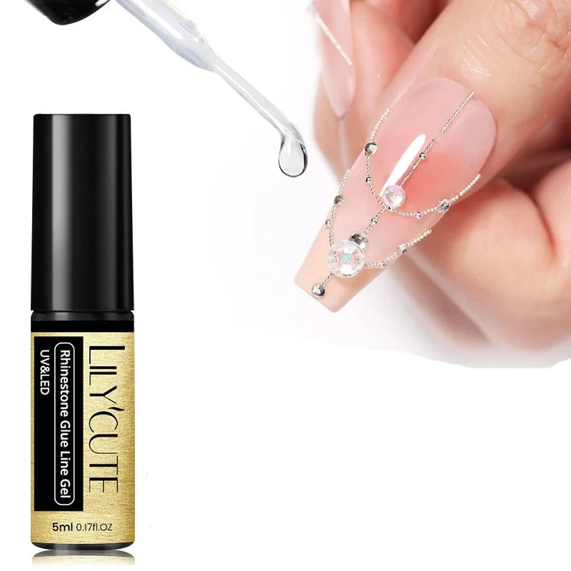 Gel Pailleté Ongles colle strass