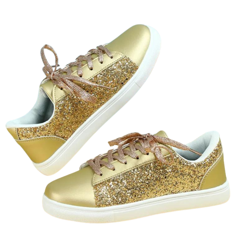 Basket Sneaker Paillette Brillant or