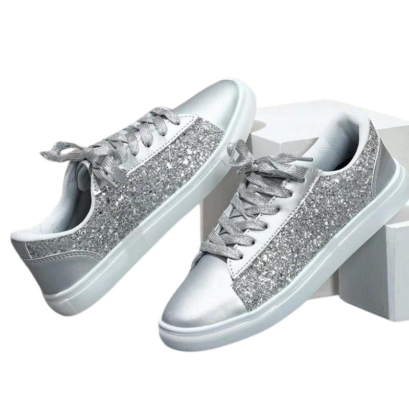Basket Sneaker Paillette Brillant argent