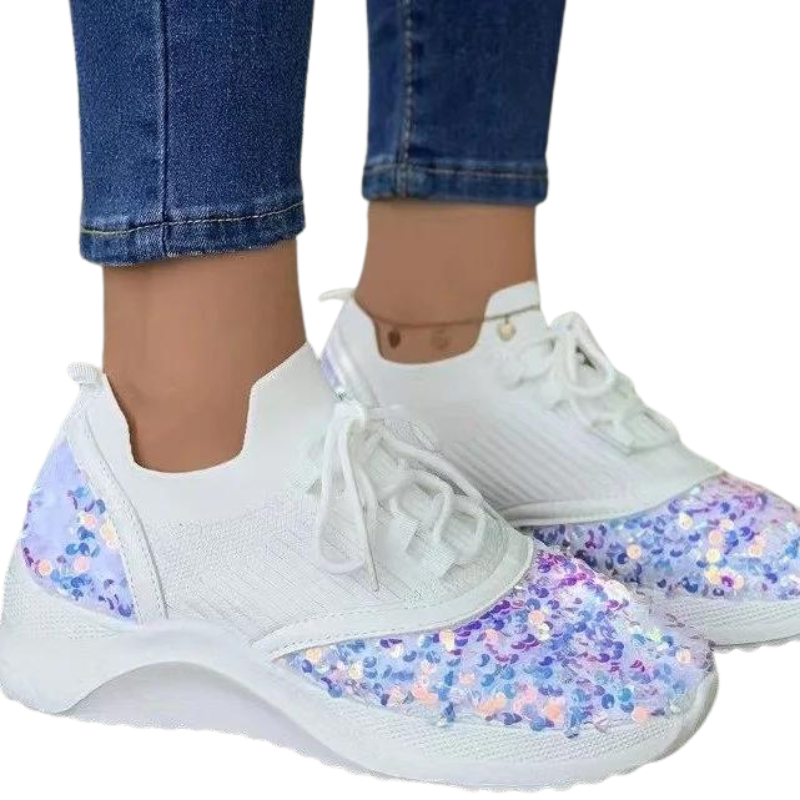 Basket Femme Paillette violette