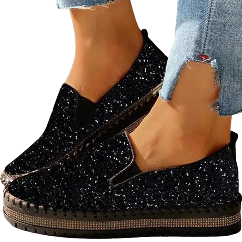 Chaussure Paillette à Enfiler Femme noire