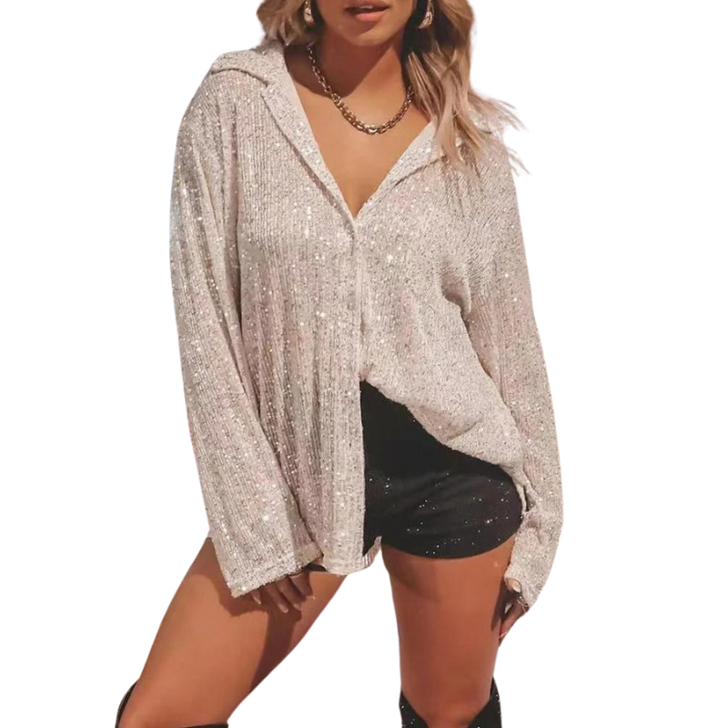 Chemise Champagne Sequin Femme