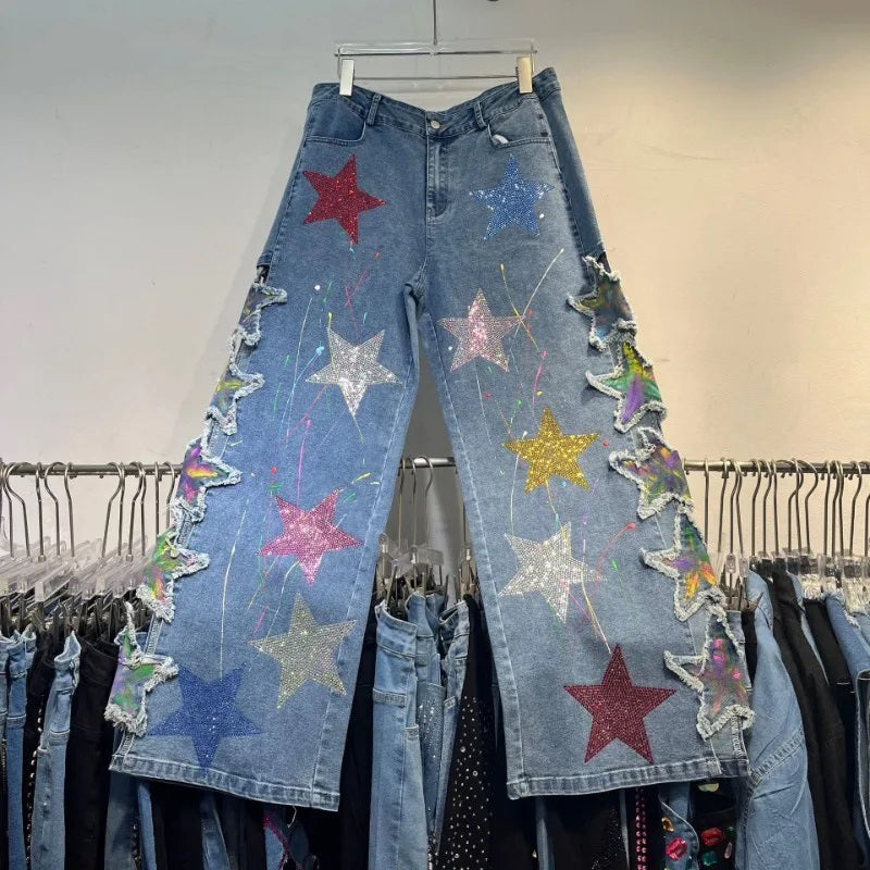 ALESSIO Bleu - Jean Strass Femme