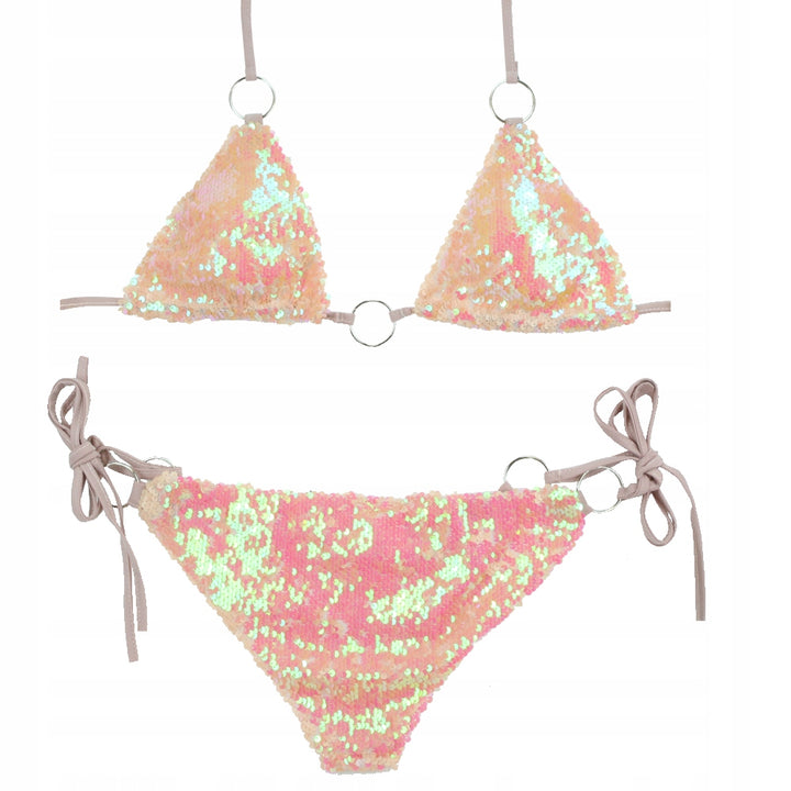 Bikini Paillette rose 