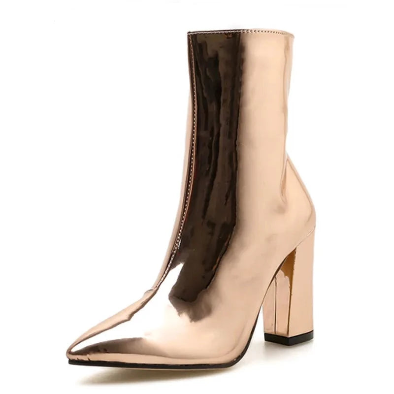 Bottines Dorées Femme Champagne