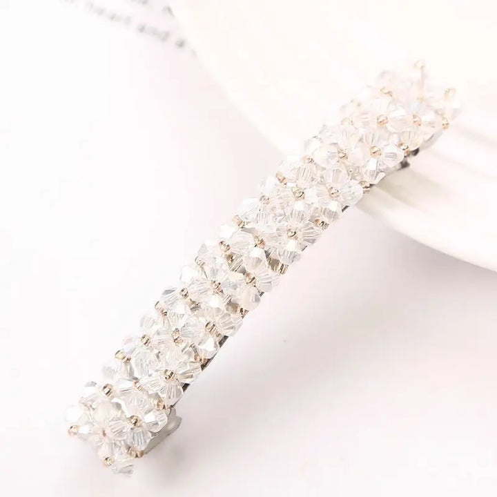 Pince Strass Pour Cheveux Blanc