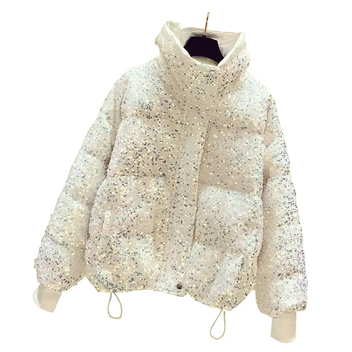 Veste Rembourrée Paillette Femme blanche