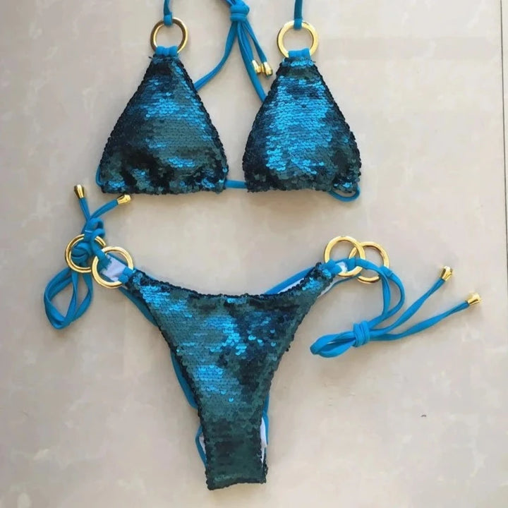 Maillot de Bain Pailleté 2 Pièces