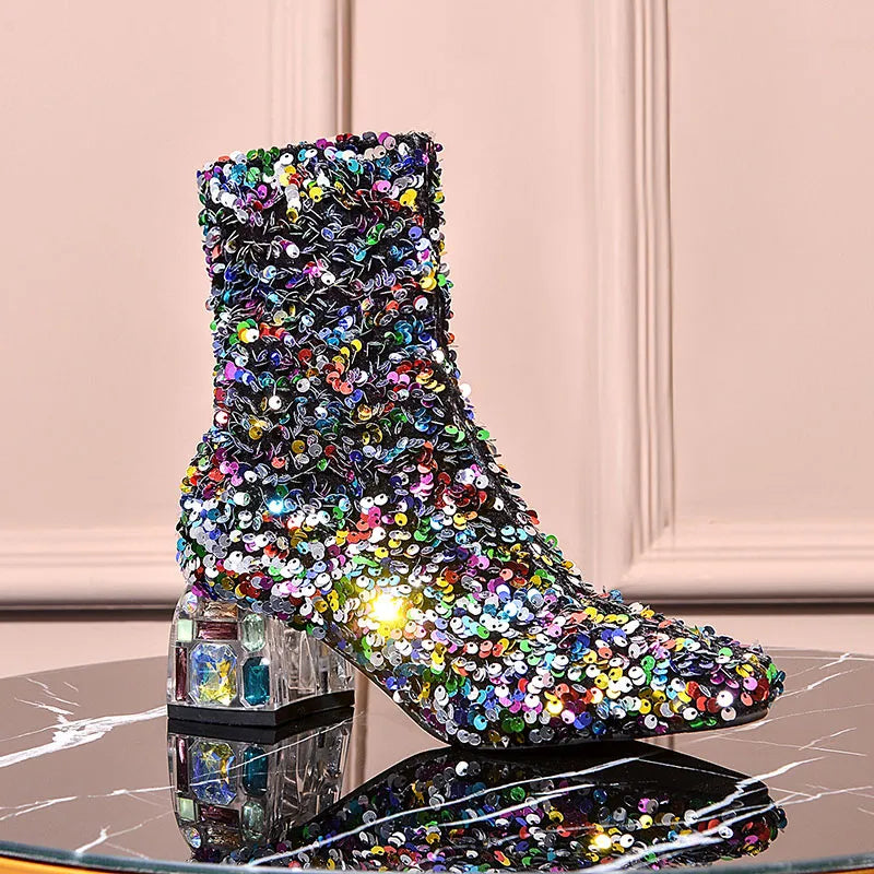 Bottines paillettes shop