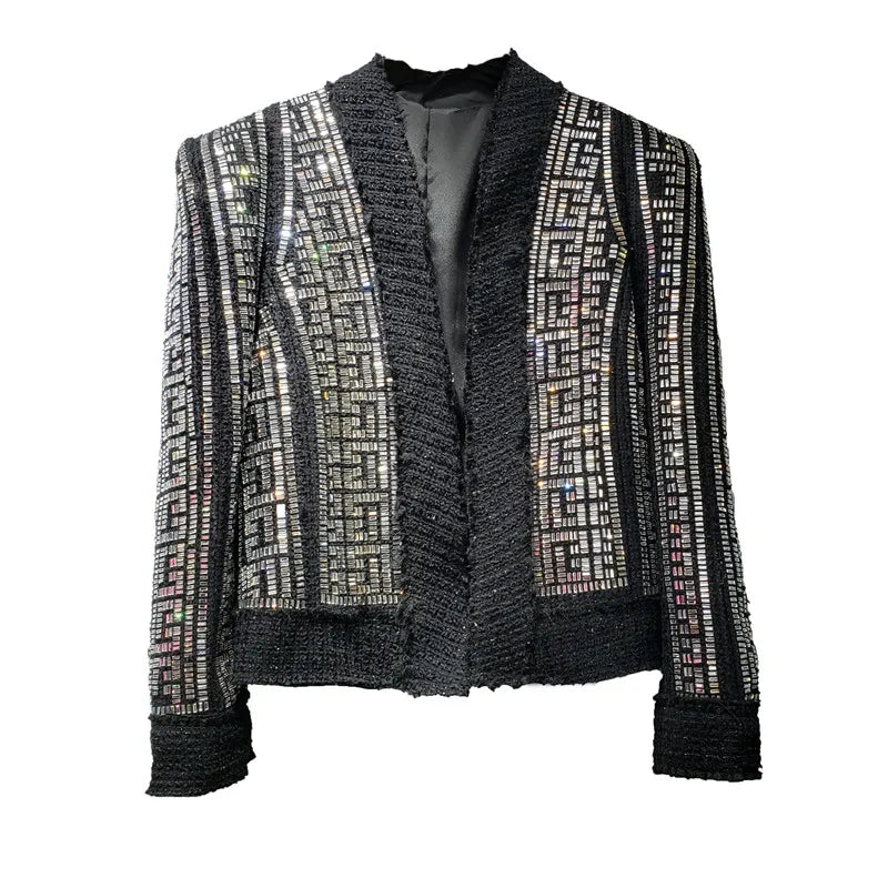 Veste Noir Strass Femme