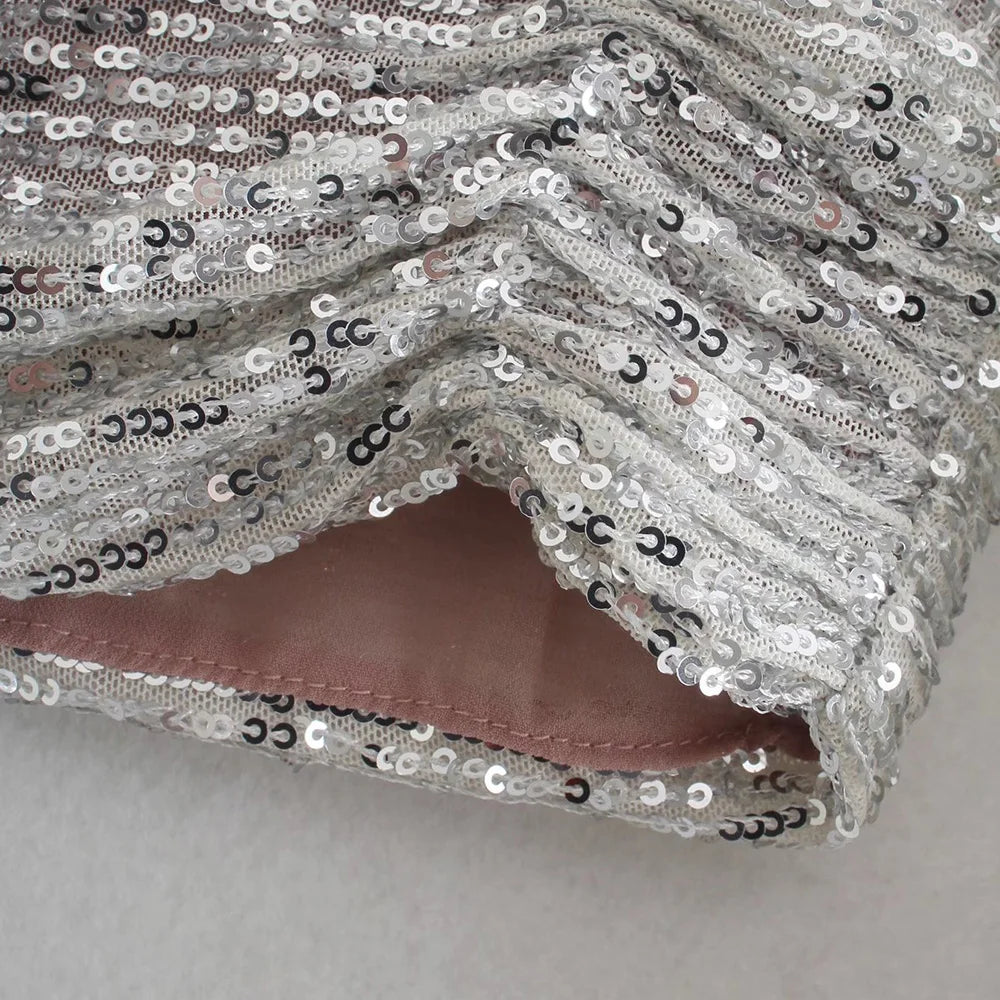 Haut à Paillettes Manches Longues AYAZER - Couleurs Variées - Style Loose Décontracté - Pour Sortie, Fête, Vacances Haut Paillettes Femme Haut à Paillettes Manches Longues AYAZER - Couleurs Variées - Style Loose Décontracté - Pour Sortie, Fête, Vacances Haut Paillettes Femme