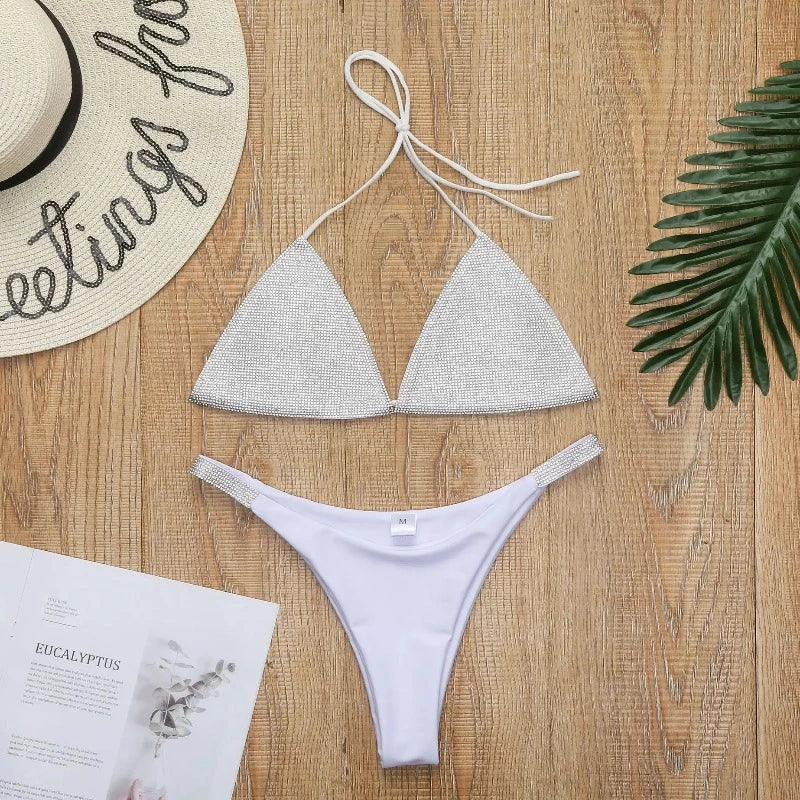 Bikini Strass Blanc