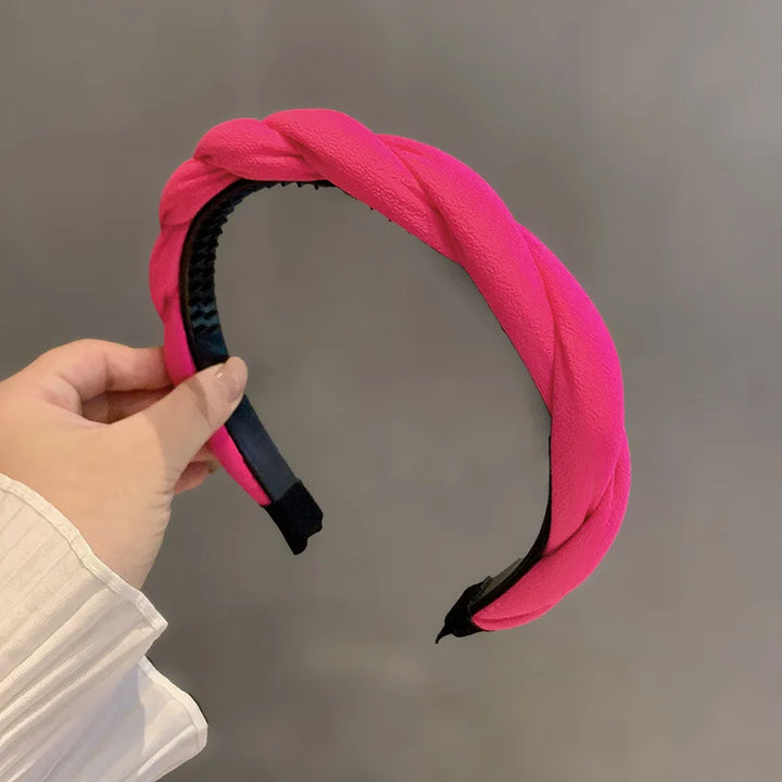 Serre Tête Paillette Tresse Fuchsia