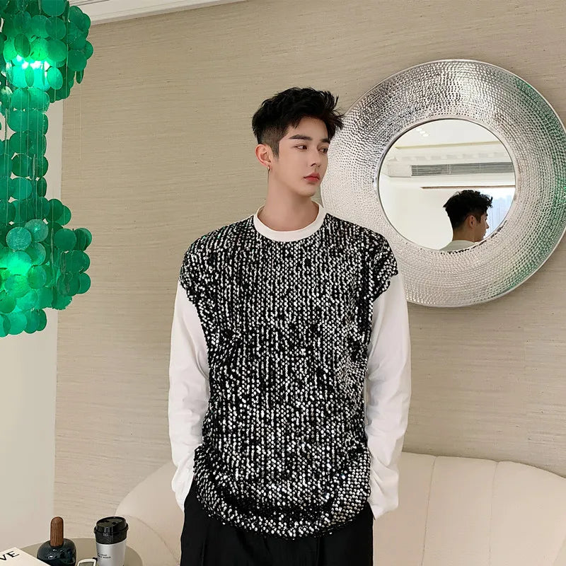 Pull paillette homme sale