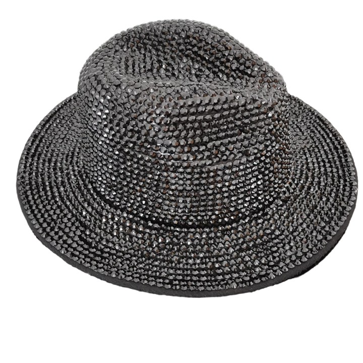 Chapeau Strass Gris