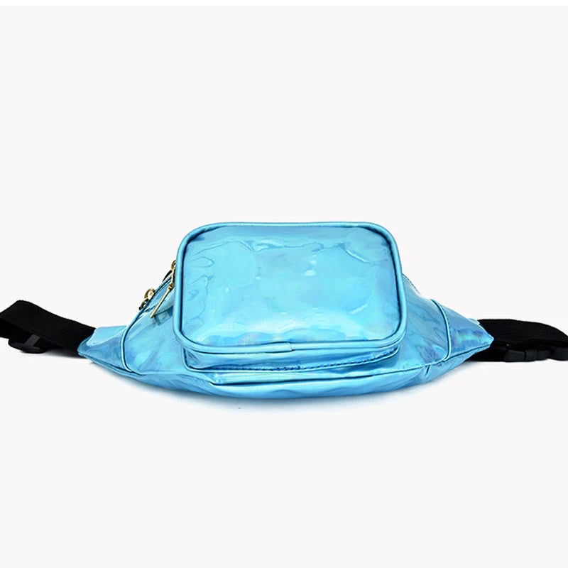 Sac Banane Brillant Homme Femme Bleu