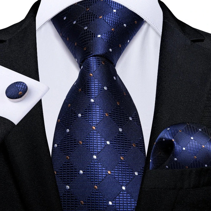 Cravate Bleu Foncé Homme