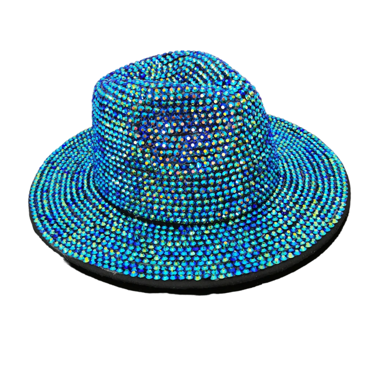 Chapeau Strass Bleu clair