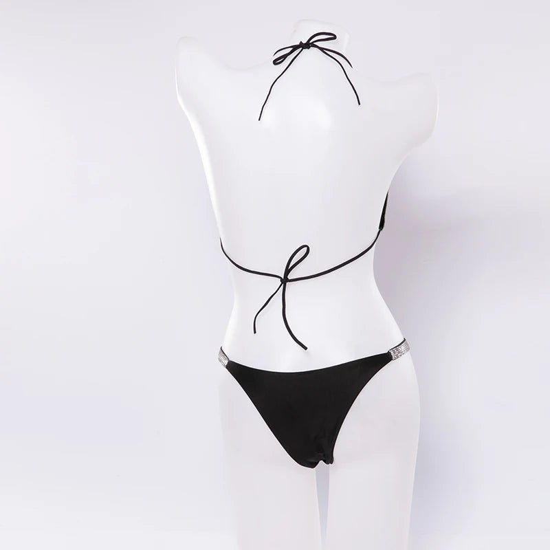 Bikini Strass Noir