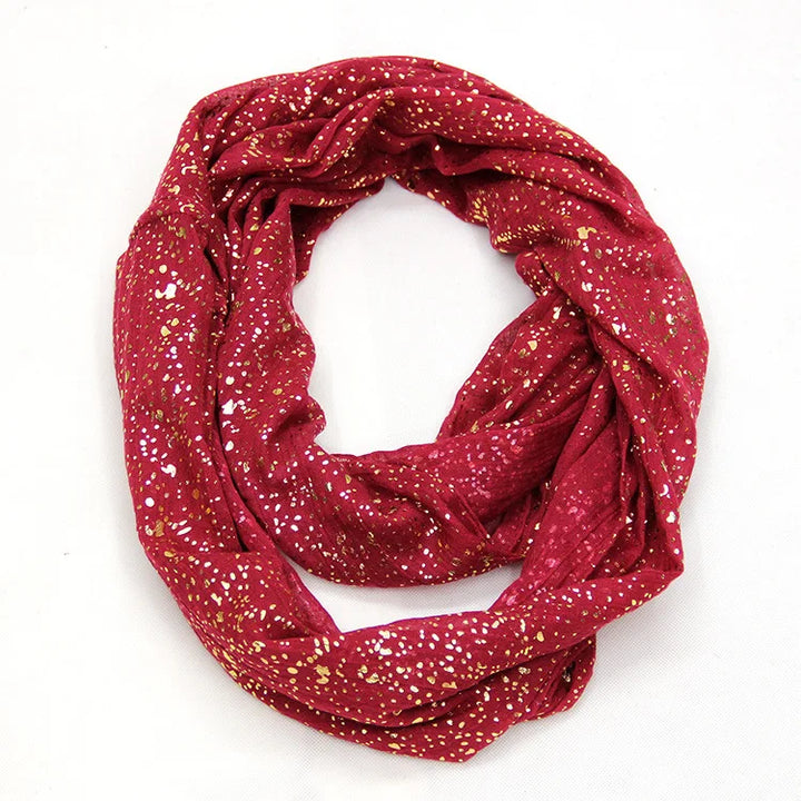 Snood Rouge Paillettes Femme