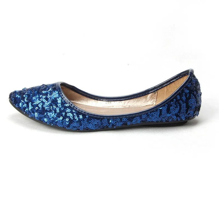 Ballerine Paillette Femme bleue