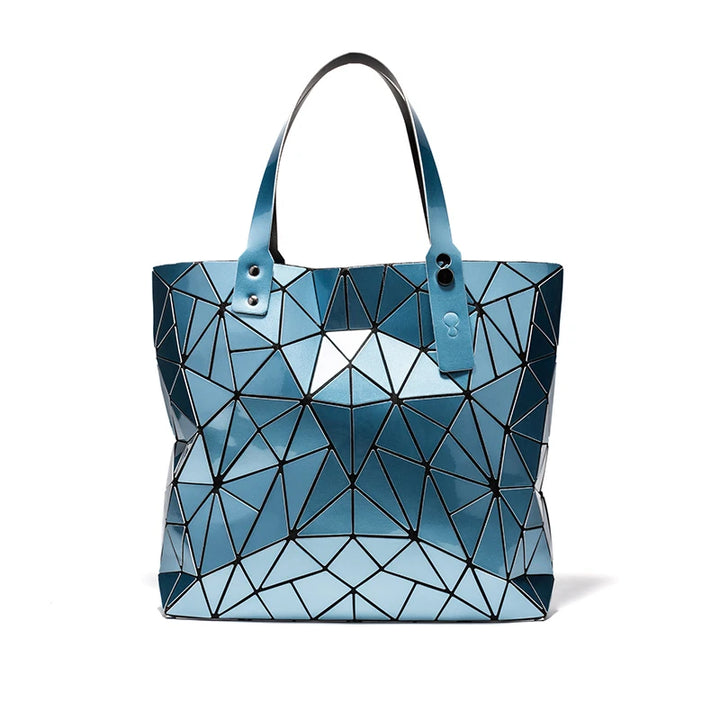 Sac Tote Argenté Mosaïque Bleu ciel