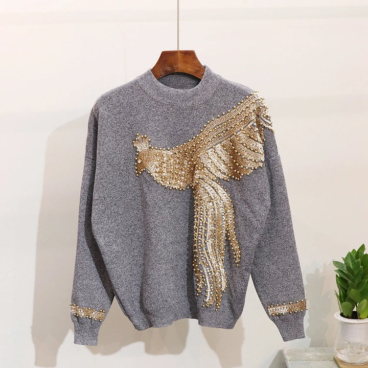 Ensemble Paillette Phoenix Femme Pull gris